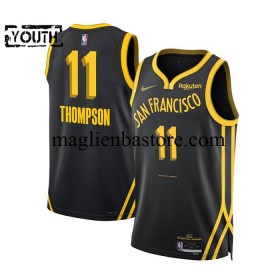 Maglia NBA Golden State Warriors Klay Thompson 11 2023-2024 Nike City Edition Nero Swingman - Bambino